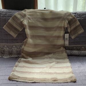 Elegant Cream Crochet Dress